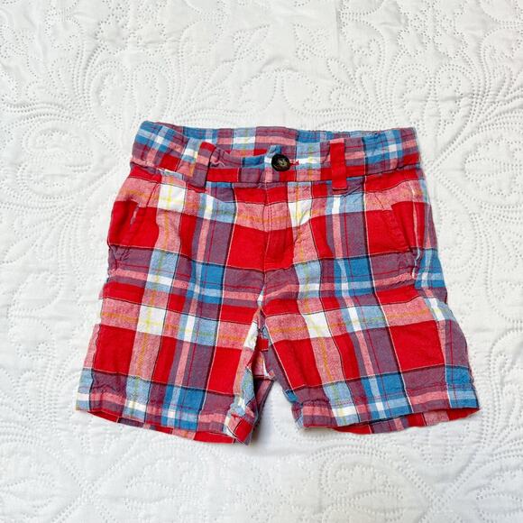 Janie And Jack Plaid Linen Shorts Size 2T - Picture 2 of 8